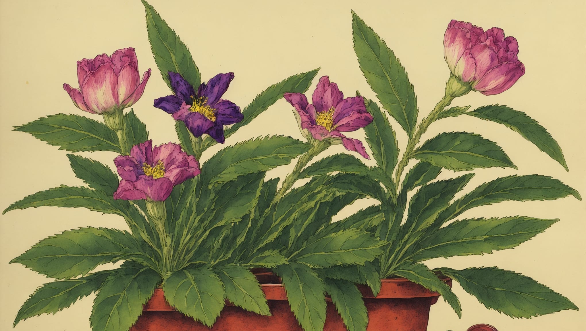 Alpha — illustration botanique, origine contemporaine