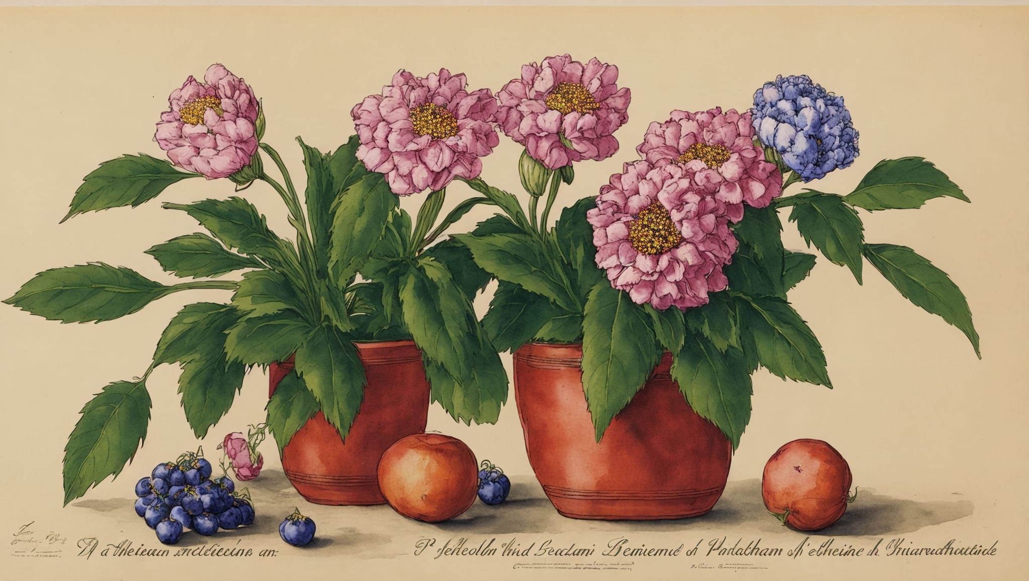 Aria — illustration botanique, origine contemporaine