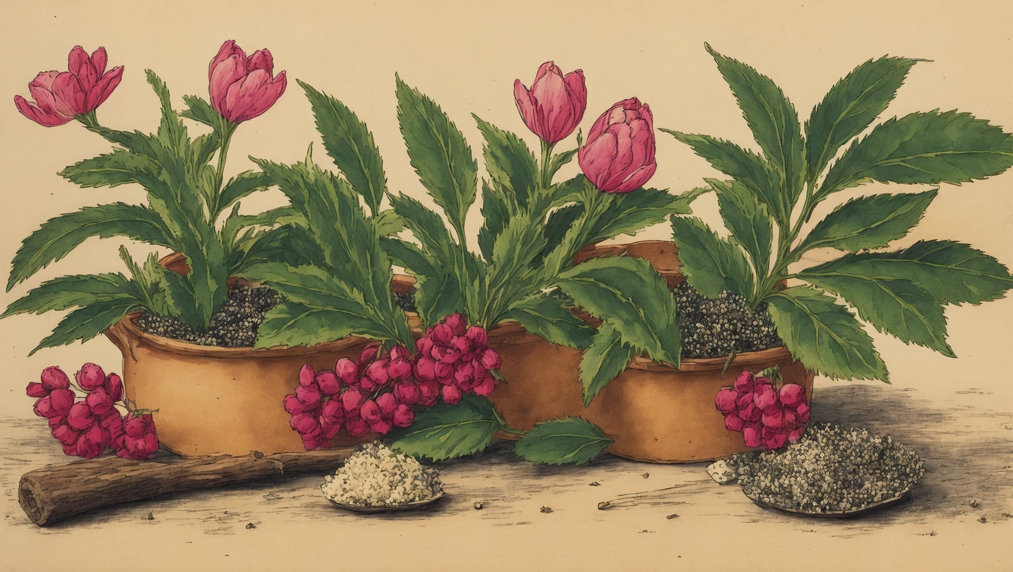 Brune — illustration botanique, origine germanique