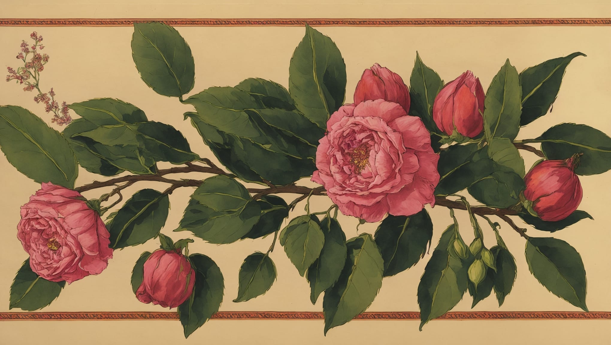 Dario — illustration botanique, origine perse