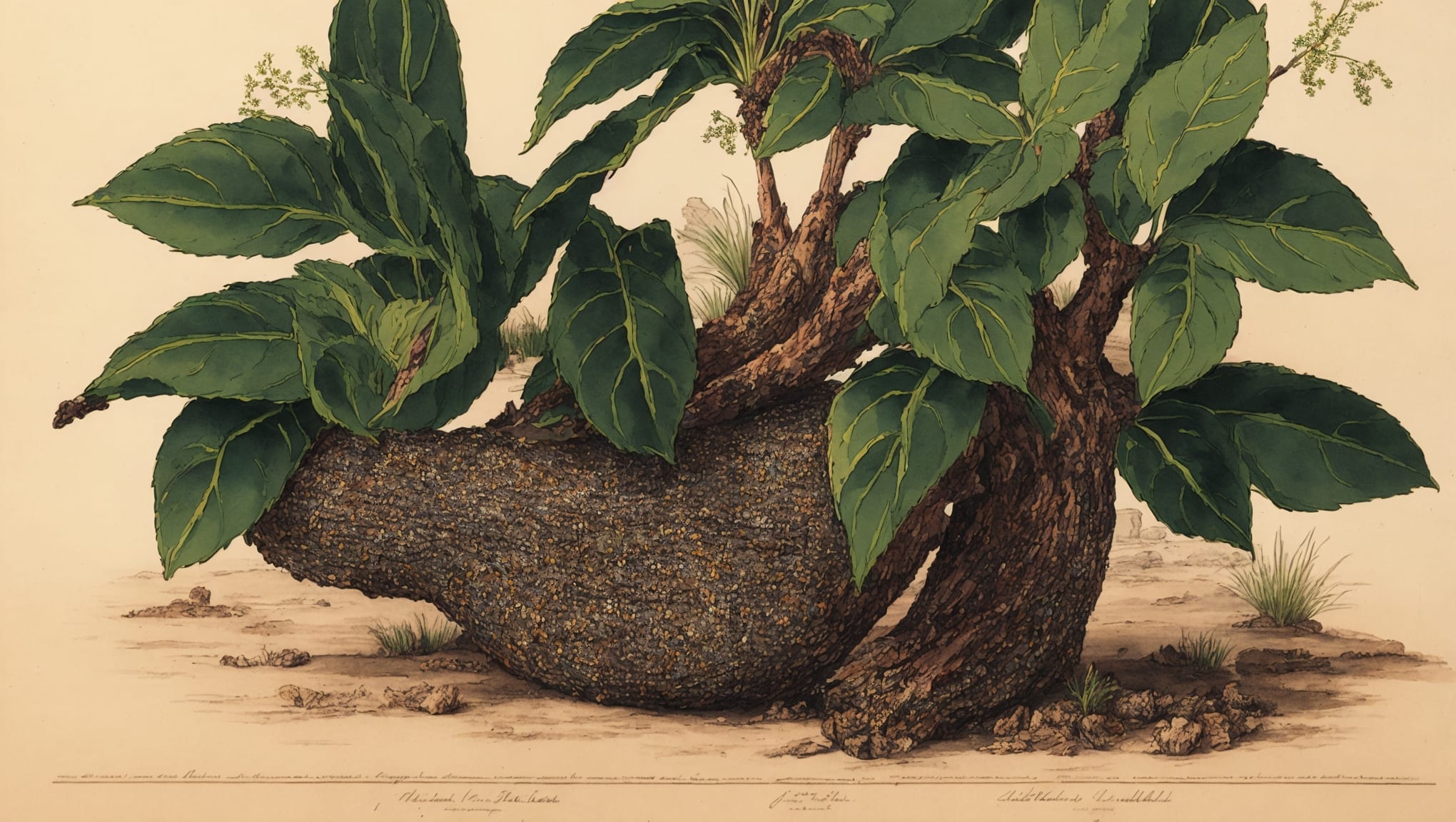 Elhadj — illustration botanique, origine africaine