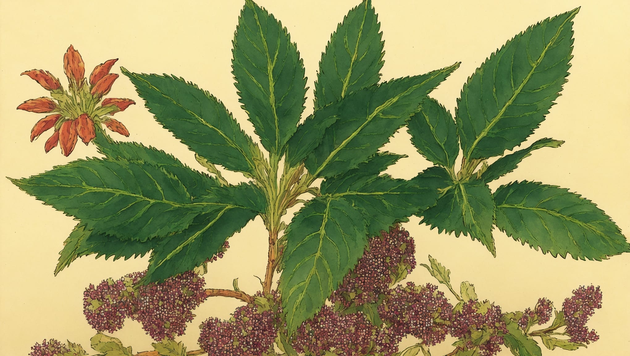 Emna — illustration botanique, origine arabe