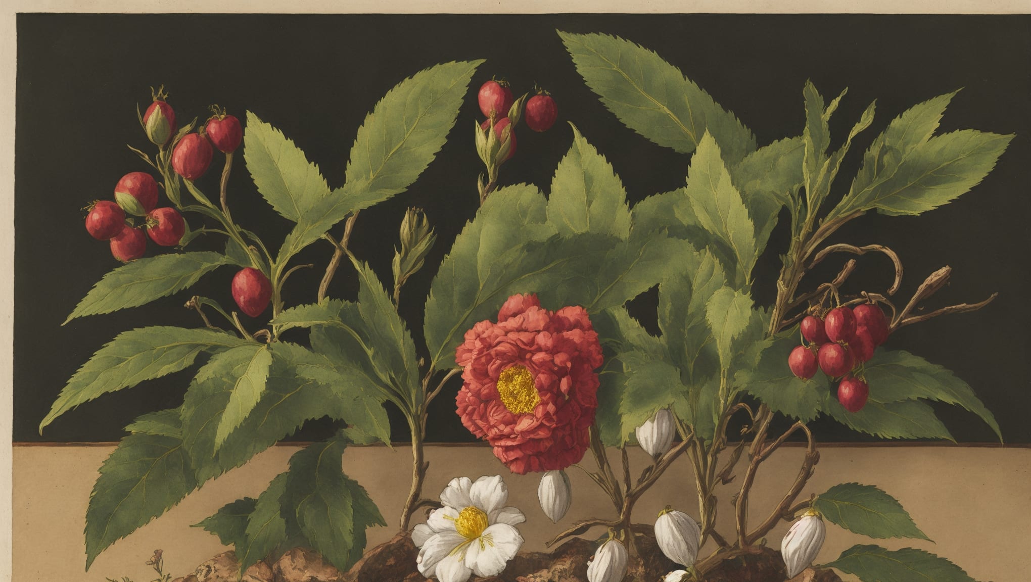 Hazel — illustration botanique, origine contemporaine