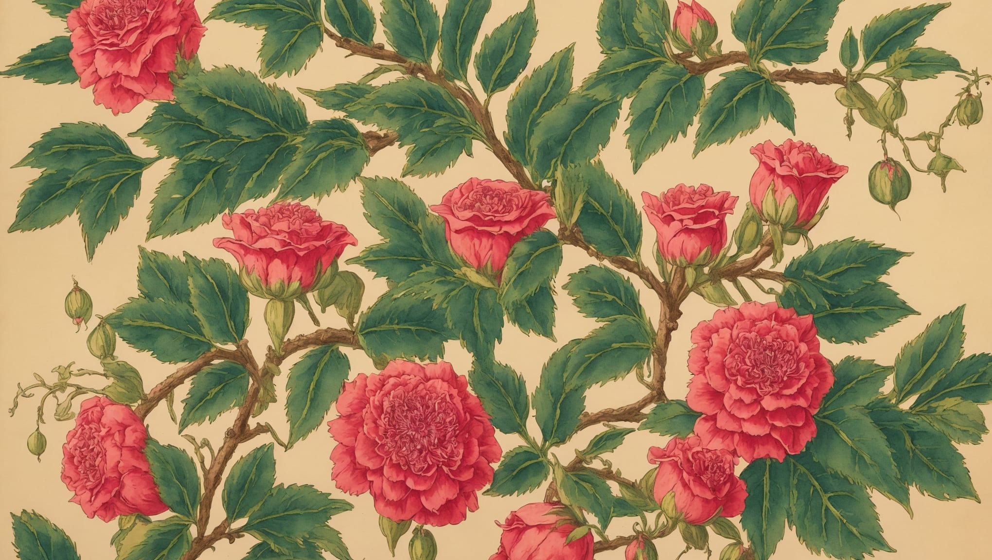 Jasmin — illustration botanique, origine perse