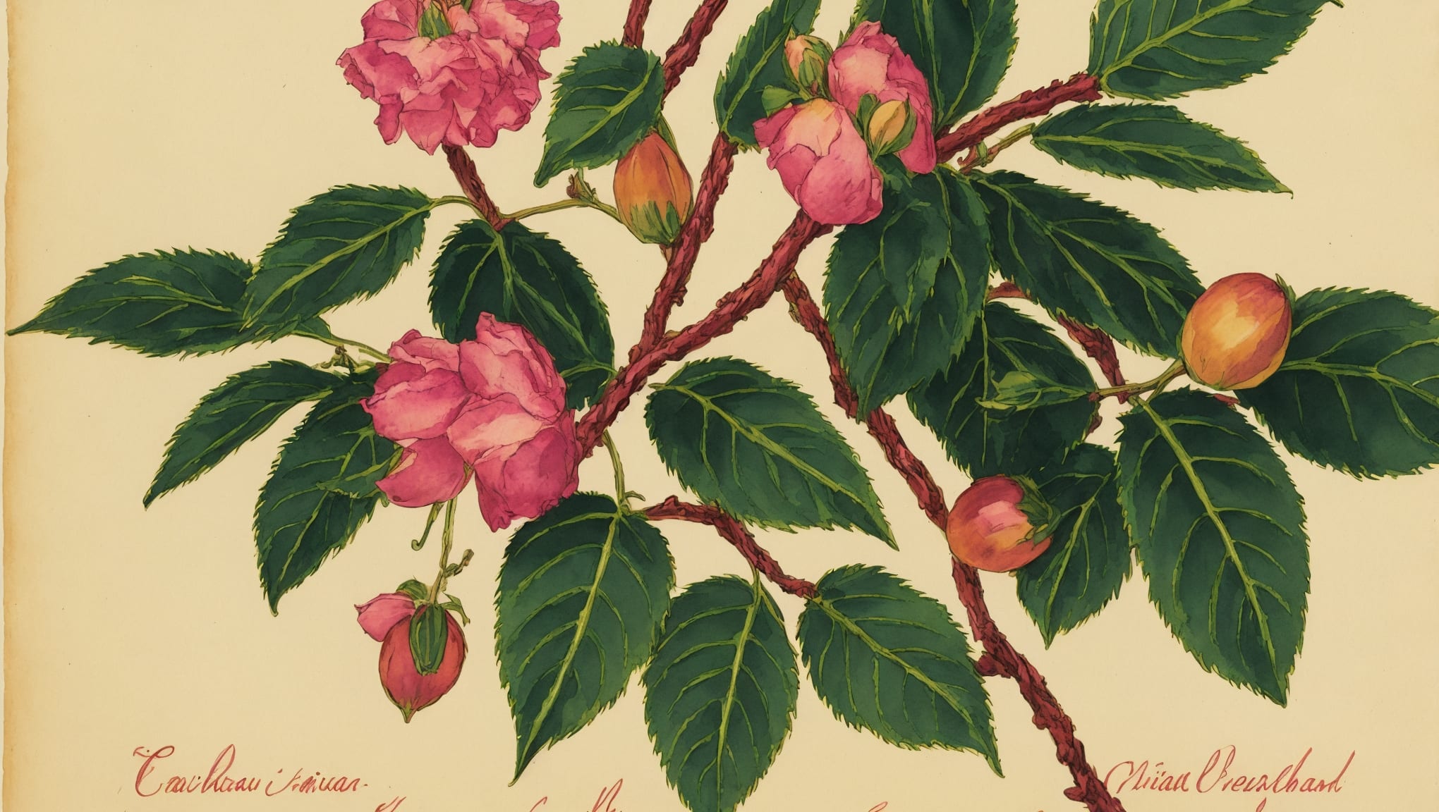 Joy — illustration botanique, origine latine