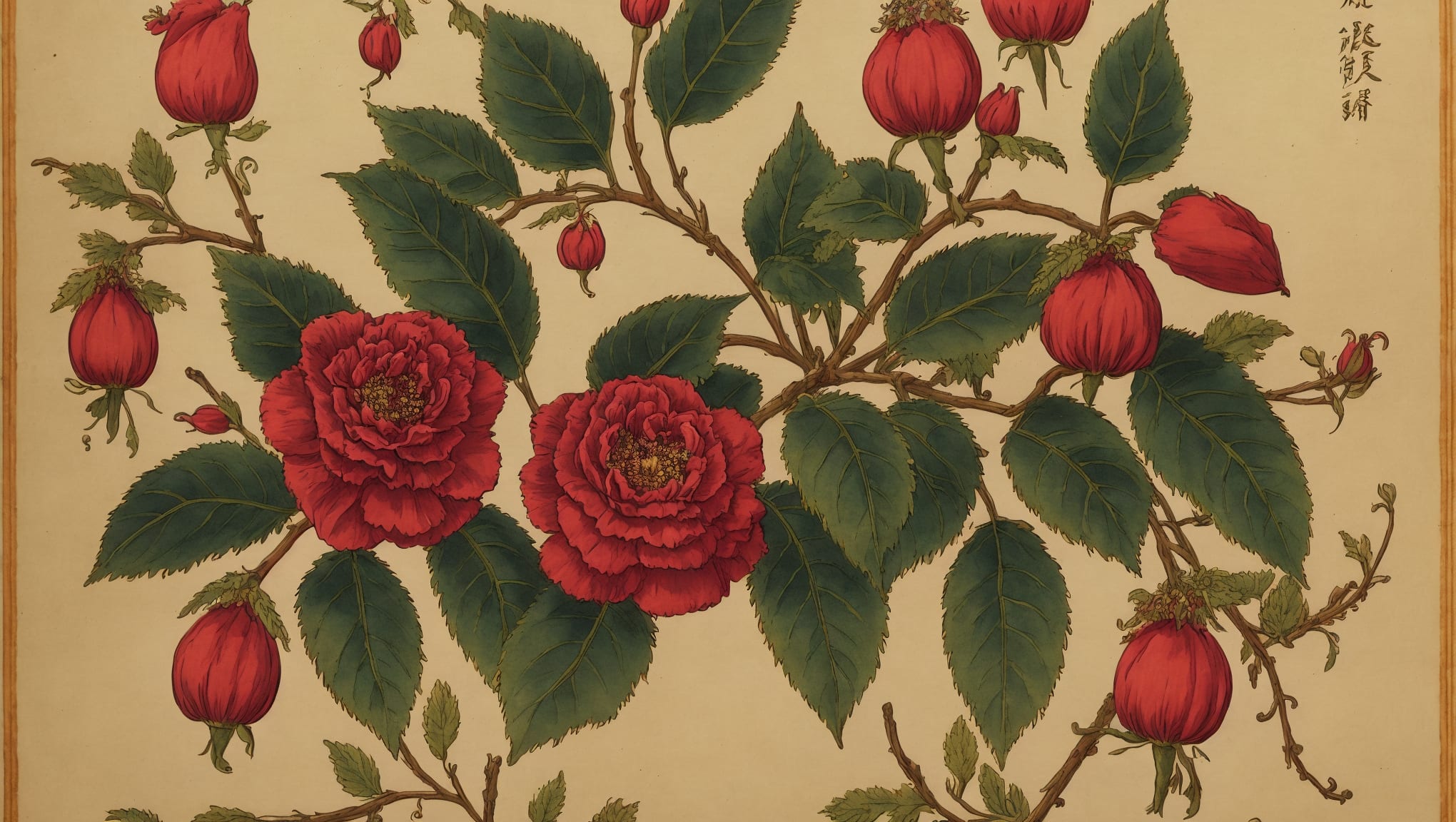Kimia — illustration botanique, origine perse