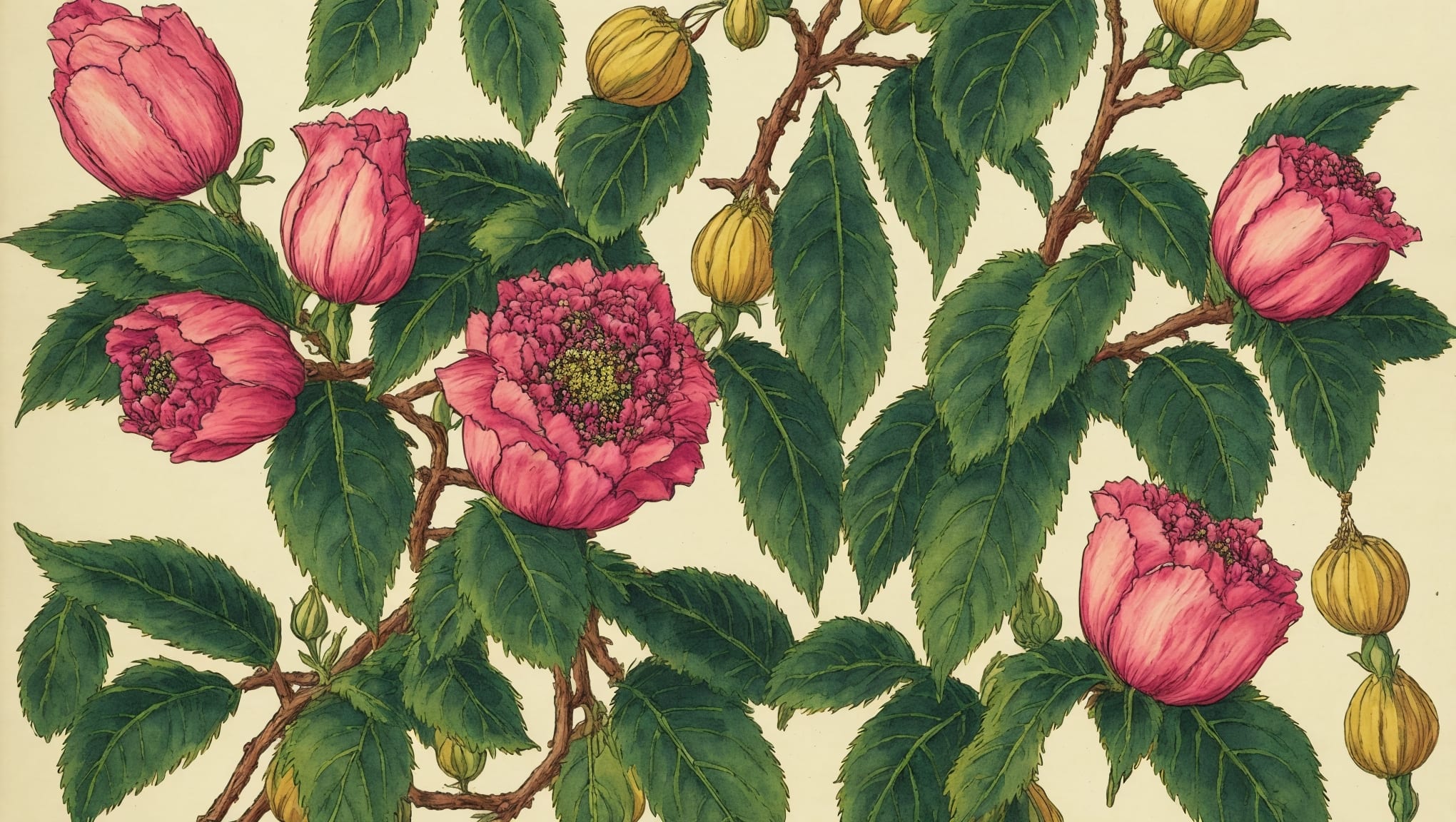 Kimya — illustration botanique, origine perse