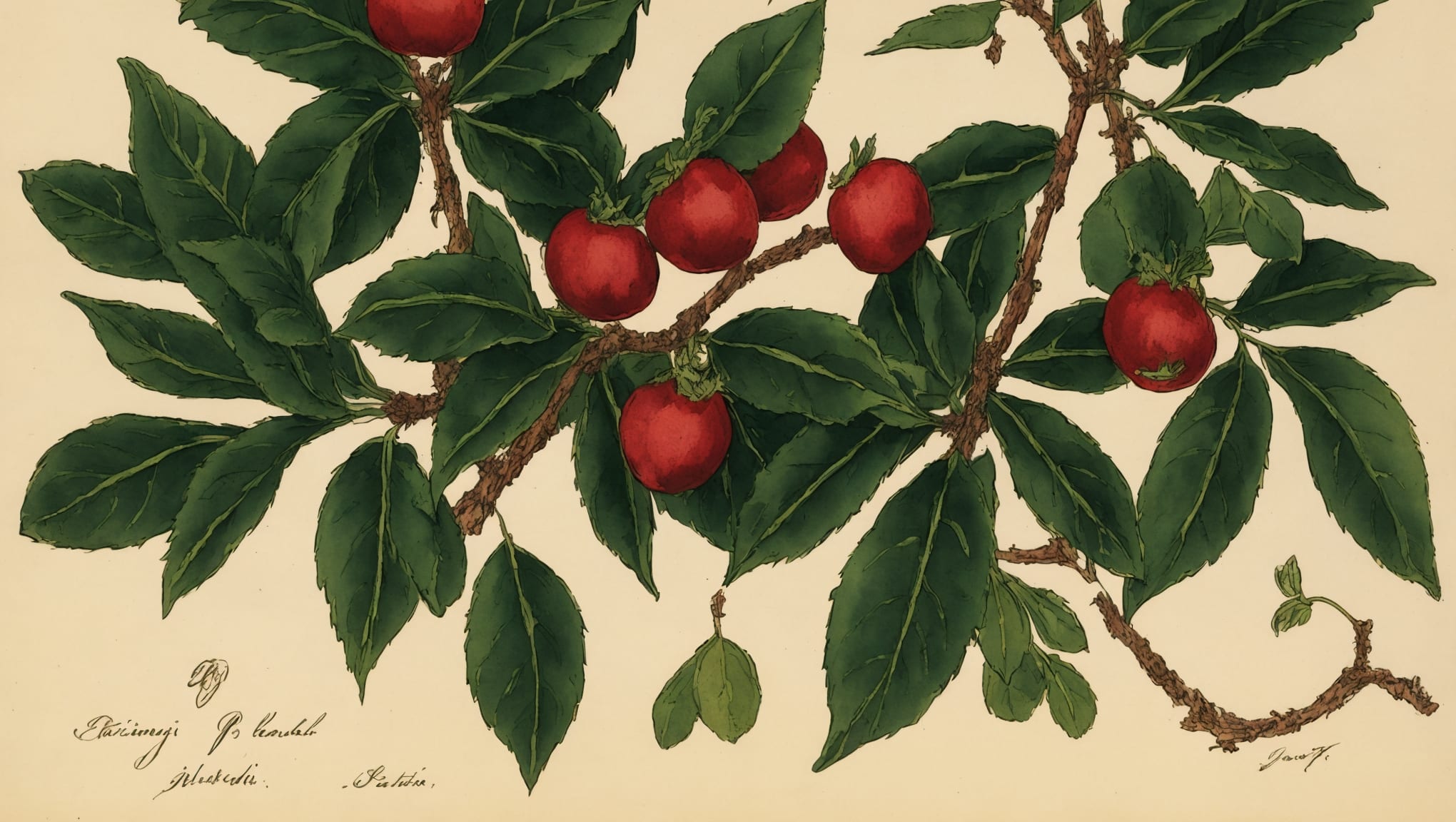 Lucca — illustration botanique, origine latine