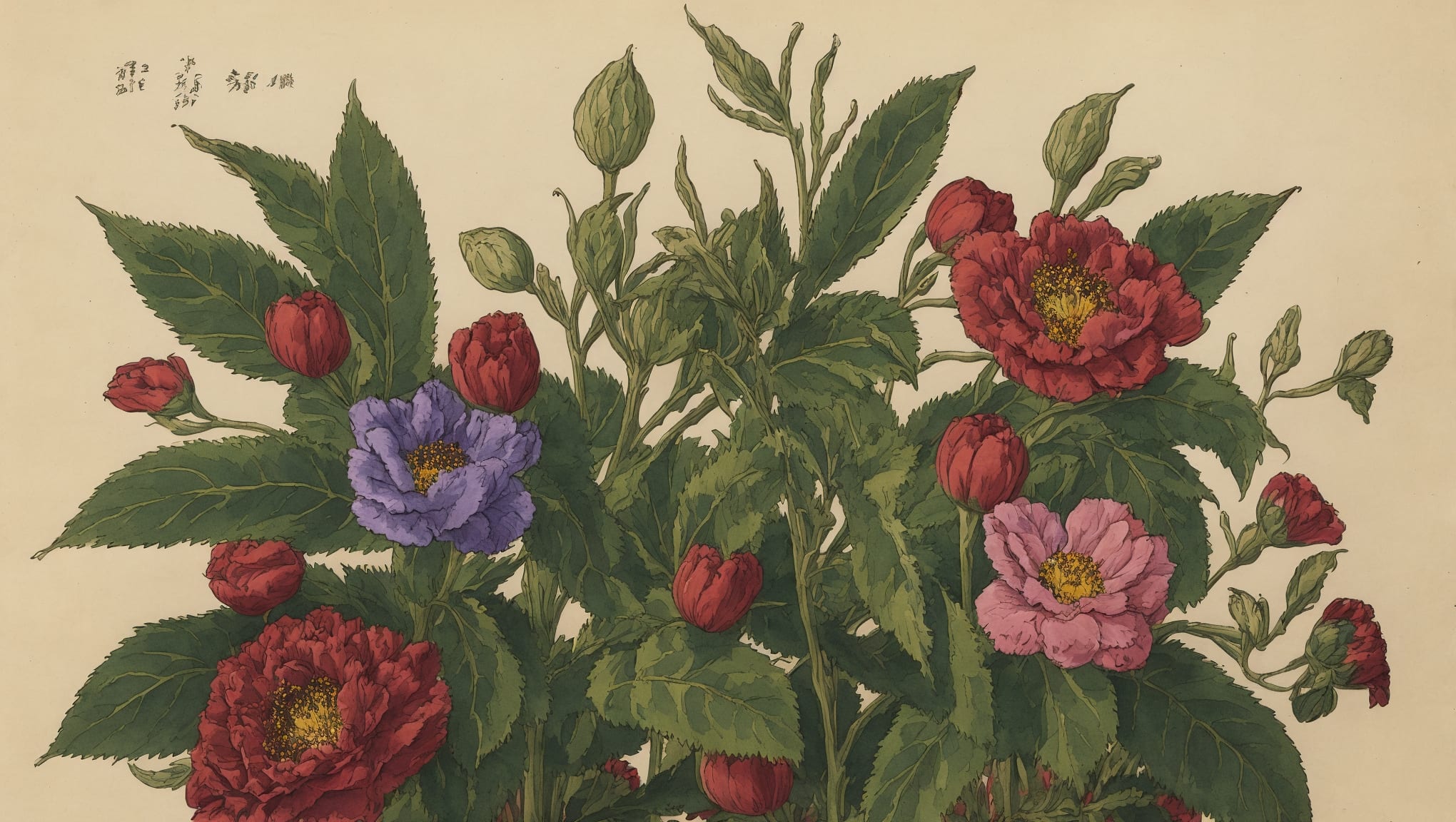 Mao — illustration botanique, origine contemporaine