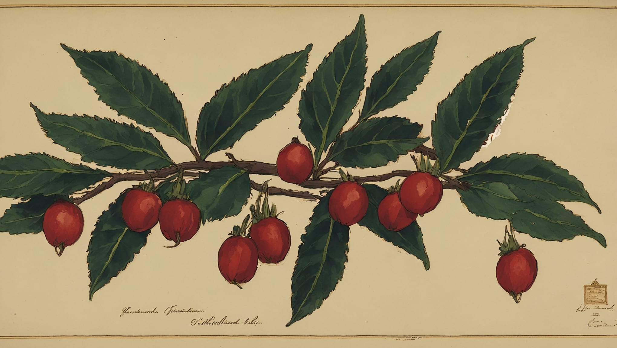 Marin — illustration botanique, origine latine