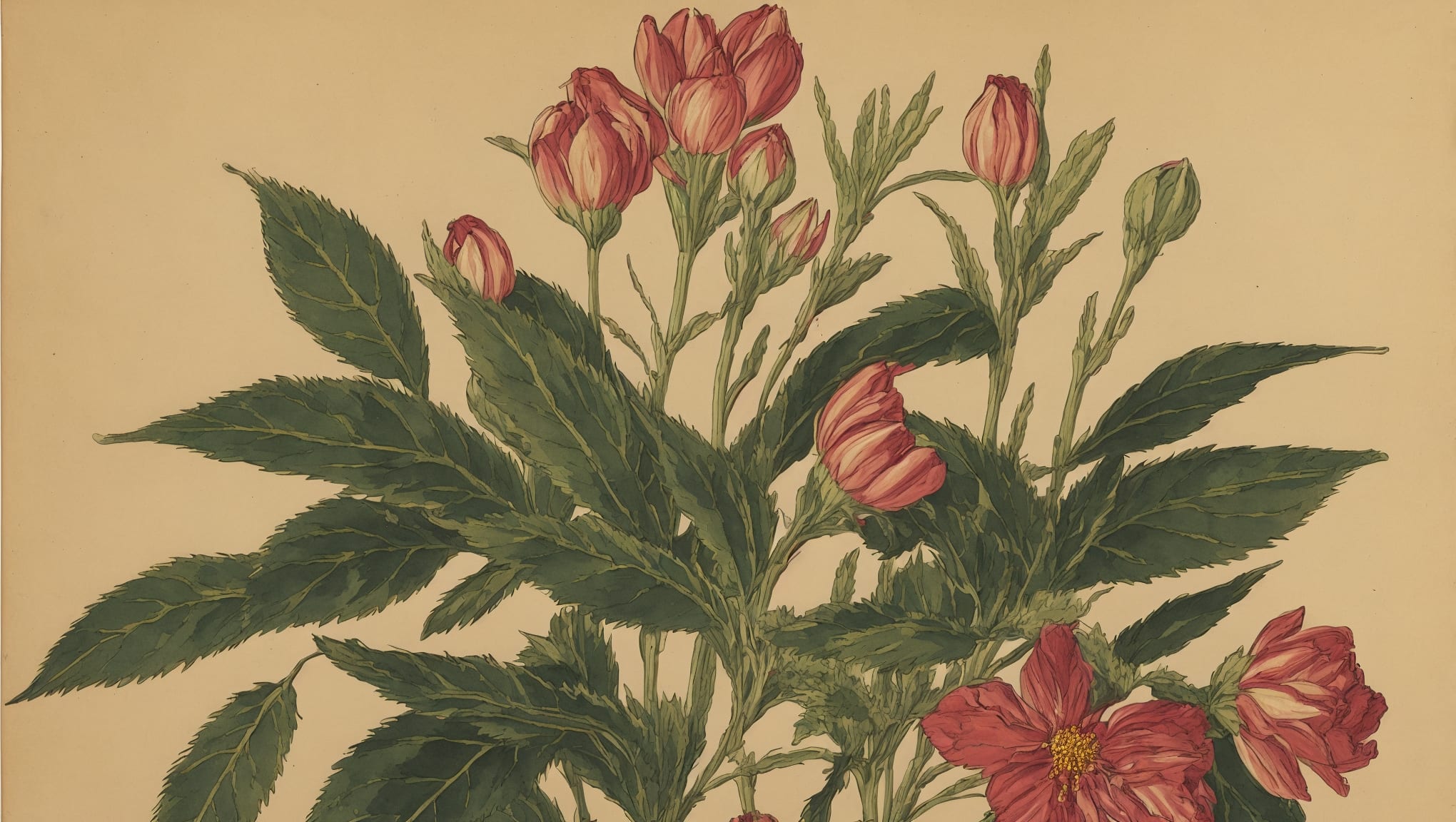 Mélya — illustration botanique, origine contemporaine