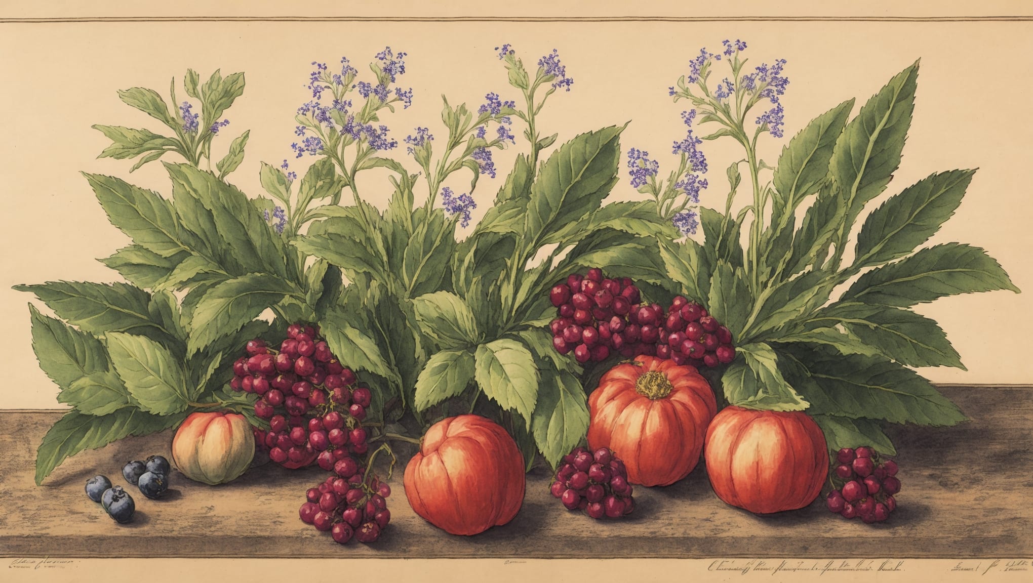 Myah — illustration botanique, origine contemporaine
