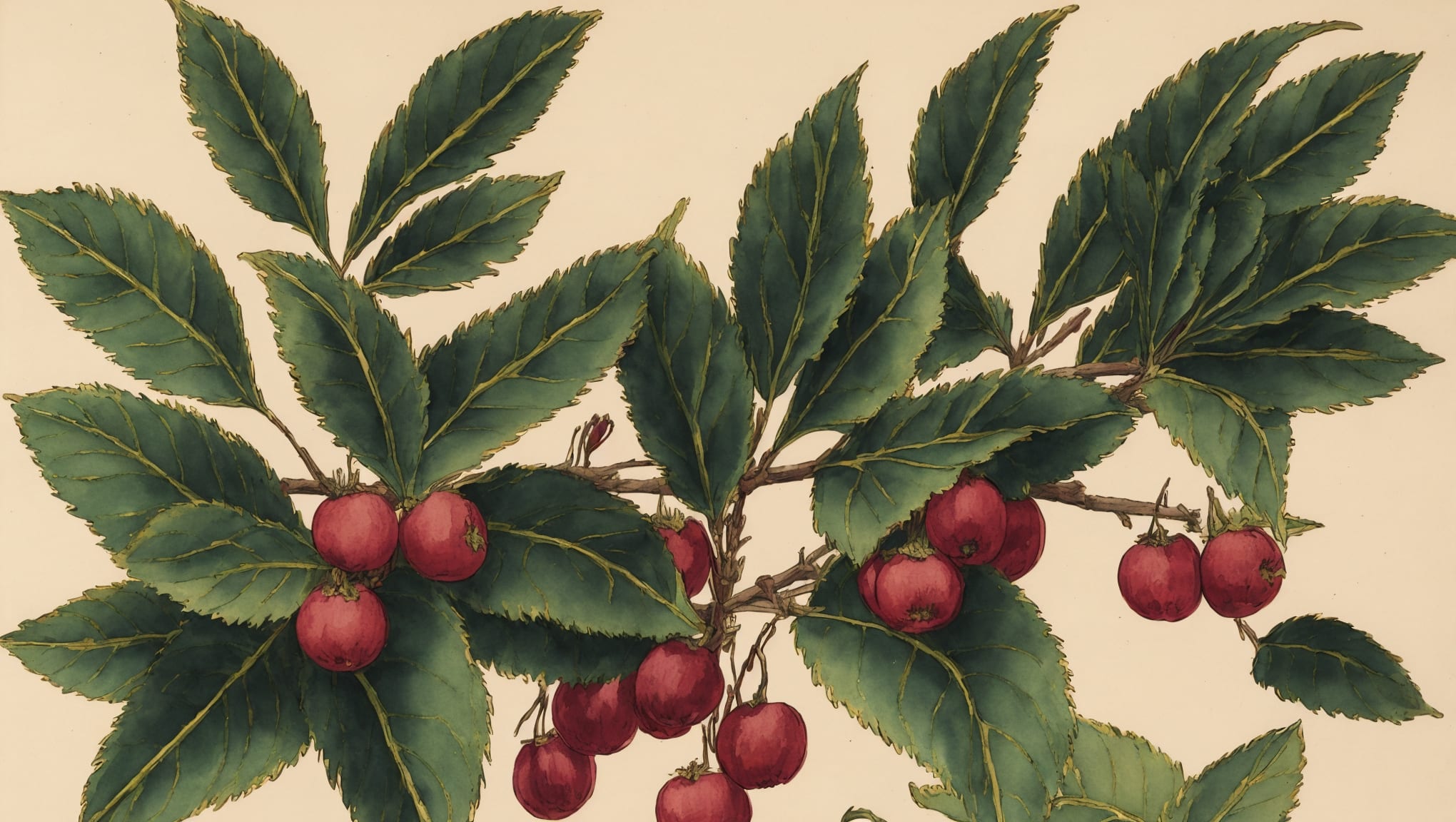 Nella — illustration botanique, origine latine