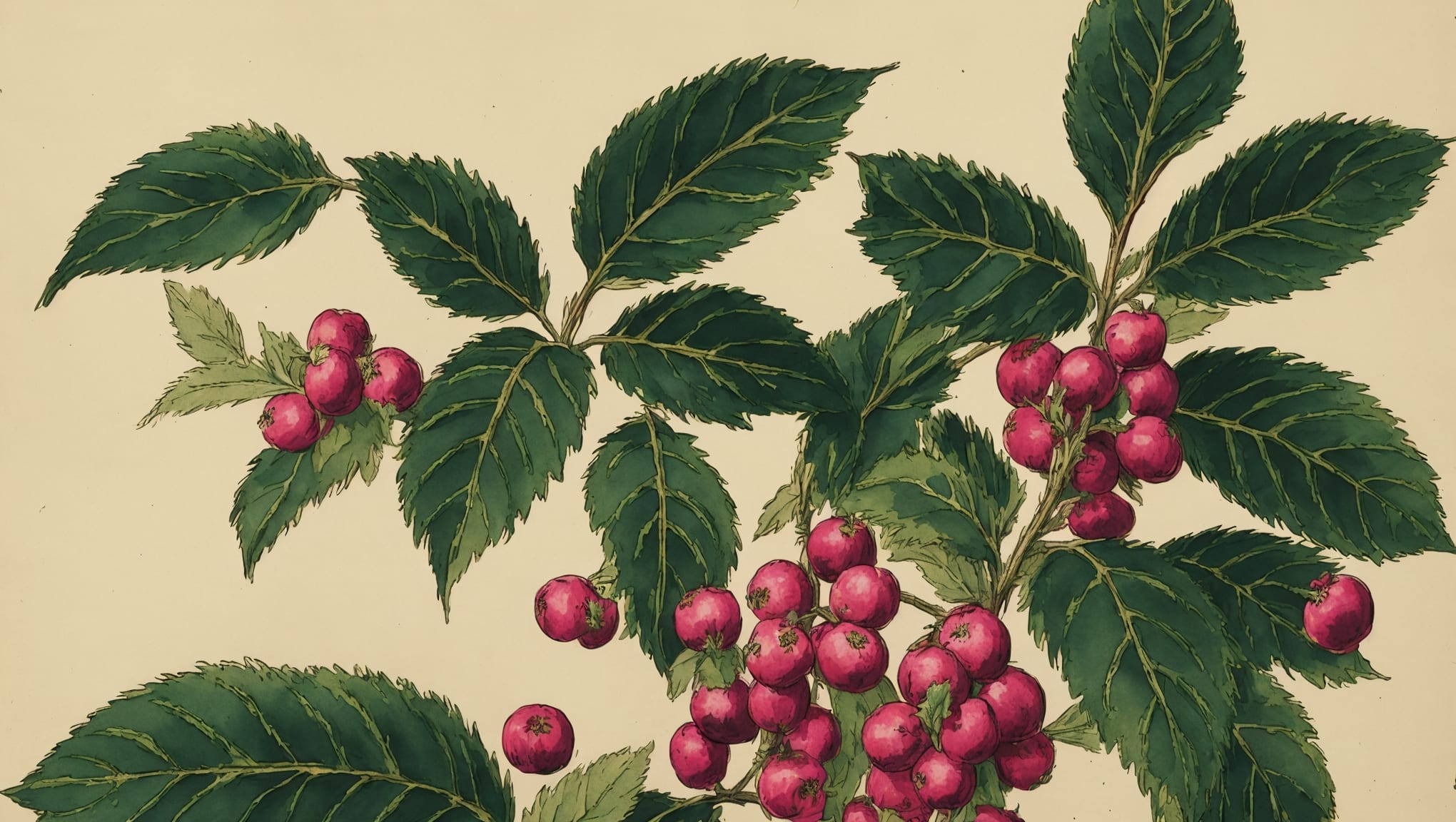 Rosa — illustration botanique, origine latine