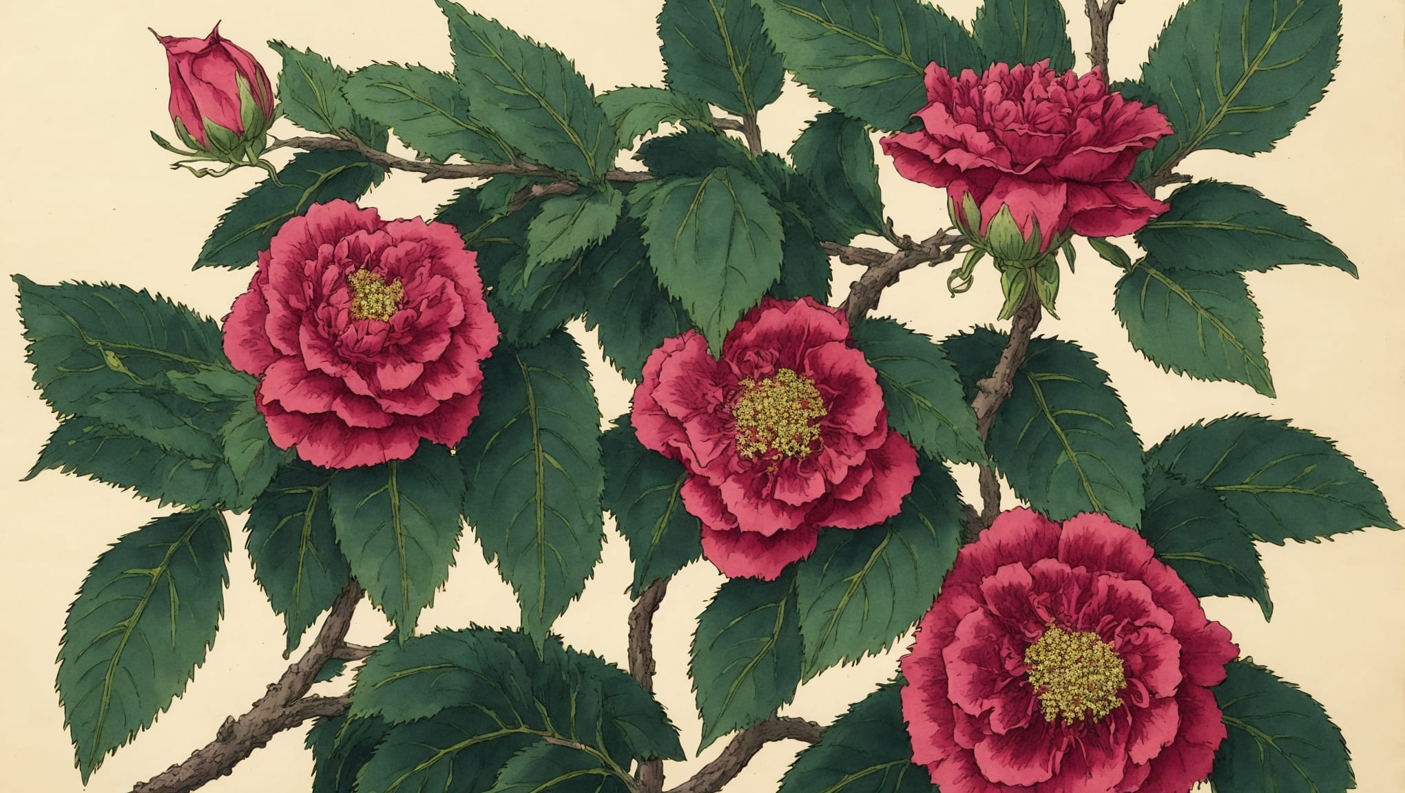 Roxanne — illustration botanique, origine perse