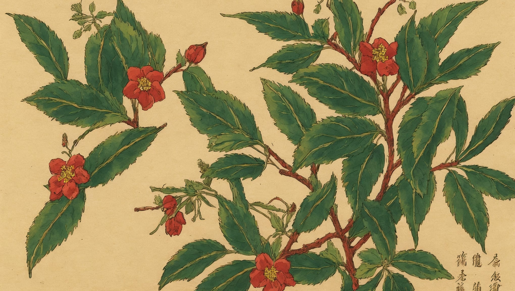 Saja — illustration botanique, origine arabe