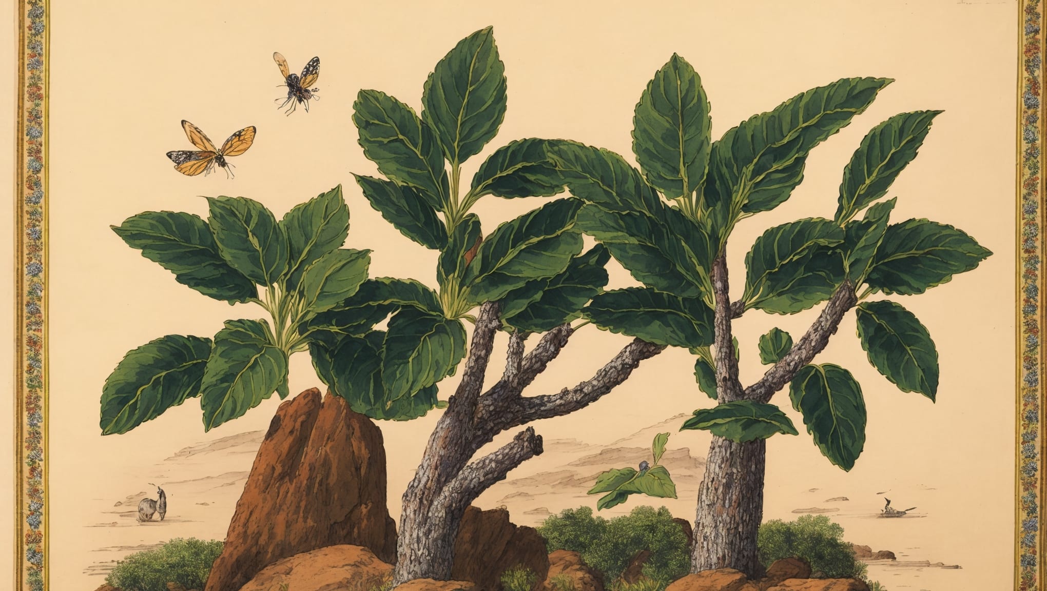 Saran — illustration botanique, origine africaine