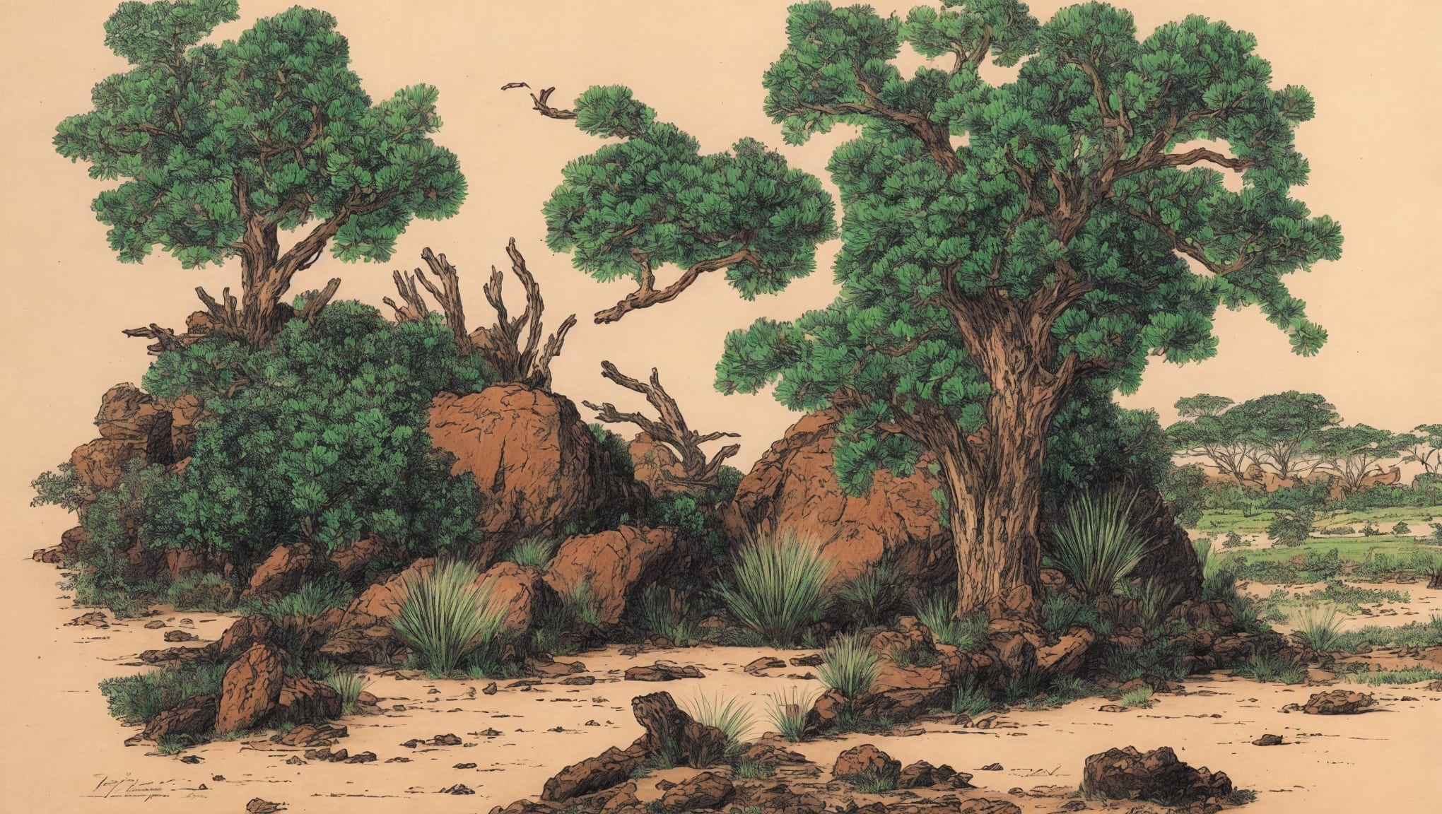 Thierno — illustration botanique, origine africaine
